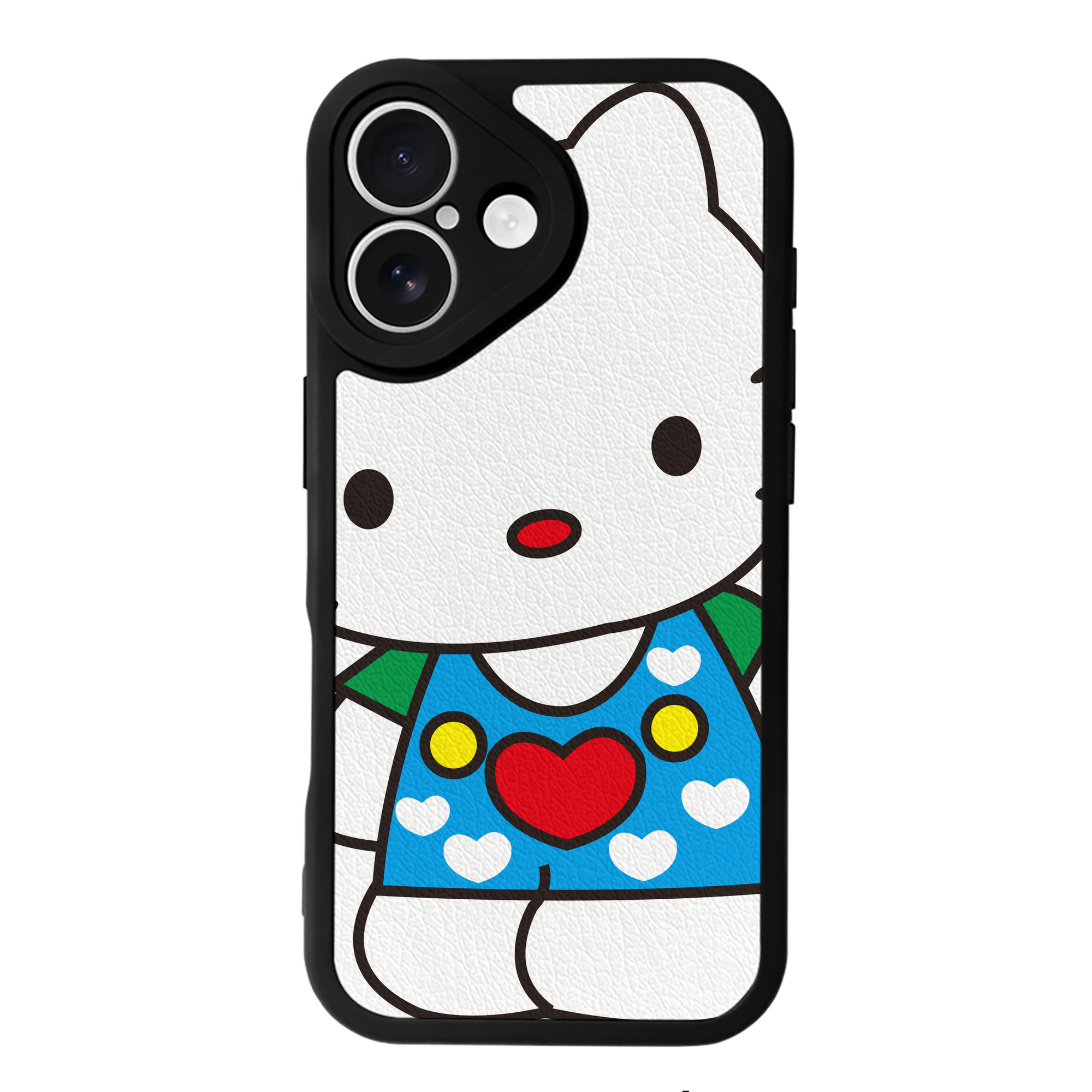 （画像用） Hello Kitty ハローキティ 【iPhone 16シリーズ対応】シリコンスマホケース（レザー調） 材質：シリコン